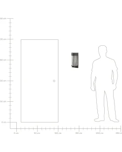 Beliani Led-Ulkoseinavalaisin Rauta Musta Pheppie Clearance