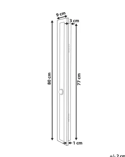 Beliani Led-Ulkoseinavalaisin Teras Musta 80 Cm Savane Cheap