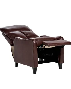 Beliani Lepotuoli Keinonahkainen Ruskea Royston Cheap