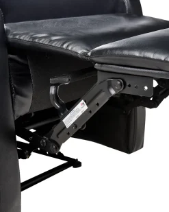 Beliani Lepotuoli Keinonahkainen Led-Valoilla Ja Usb-Portilla Musta Virrat Flash Sale