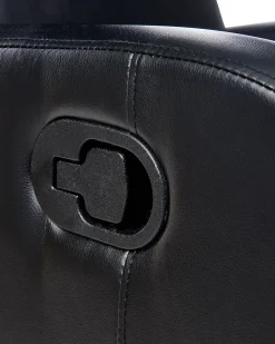 Beliani Lepotuoli Keinonahkainen Led-Valoilla Ja Usb-Portilla Musta Virrat Flash Sale