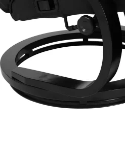 Beliani Lepotuoli Keinonahkainen Musta Might Cheap