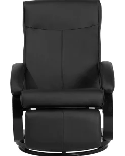 Beliani Lepotuoli Keinonahkainen Musta Might Cheap