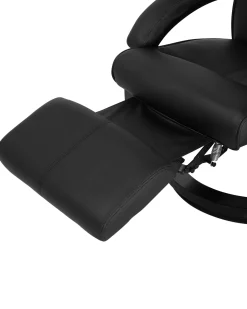 Beliani Lepotuoli Keinonahkainen Musta Might Cheap