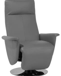 Beliani Lepotuoli Keinonahkainen Harmaa Prime Best