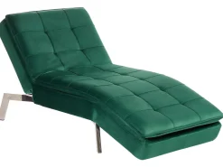 Beliani Lepotuoli Sametti Smaragdinvihrea Loiret New