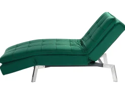 Beliani Lepotuoli Sametti Smaragdinvihrea Loiret New