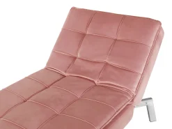 Beliani Lepotuoli Sametti Vaaleanpunainen Loiret Hot