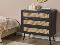 Beliani Lipasto 3 Laatikkoa Musta Opoco Sale