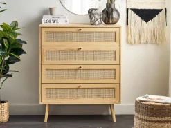 Beliani Lipasto 4 Laatikkoa Vaalea Puu Perote Discount