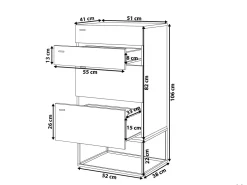 Beliani Lipasto 4 Laatikkoa Vaalea Puu Acra Best Sale