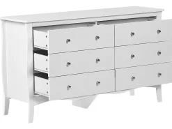 Beliani Lipasto 6 Laatikkoa Valkoinen Winchester Store