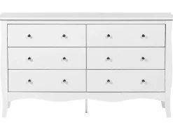 Beliani Lipasto 6 Laatikkoa Valkoinen Winchester Store