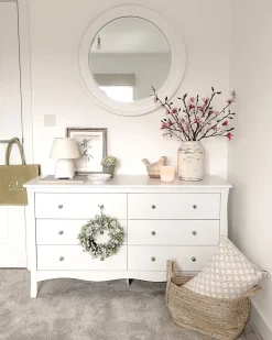 Beliani Lipasto 6 Laatikkoa Valkoinen Winchester Store