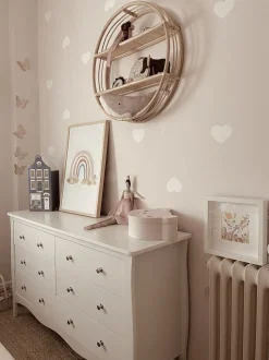 Beliani Lipasto 6 Laatikkoa Valkoinen Winchester Store