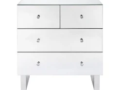 Beliani Lipasto Peililasi 4 Laatikkoa Hopea Nesle Fashion