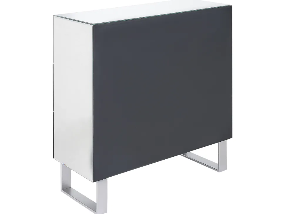 Beliani Lipasto Peililasi 4 Laatikkoa Hopea Nesle Fashion