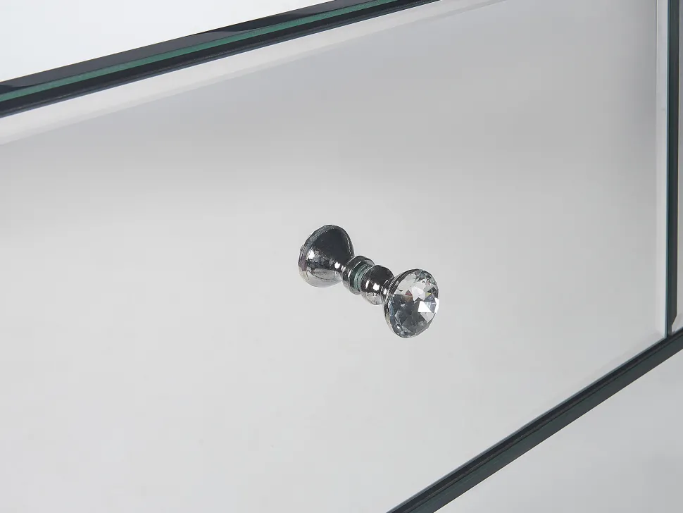 Beliani Lipasto Peililasi 4 Laatikkoa Hopea Nesle Fashion