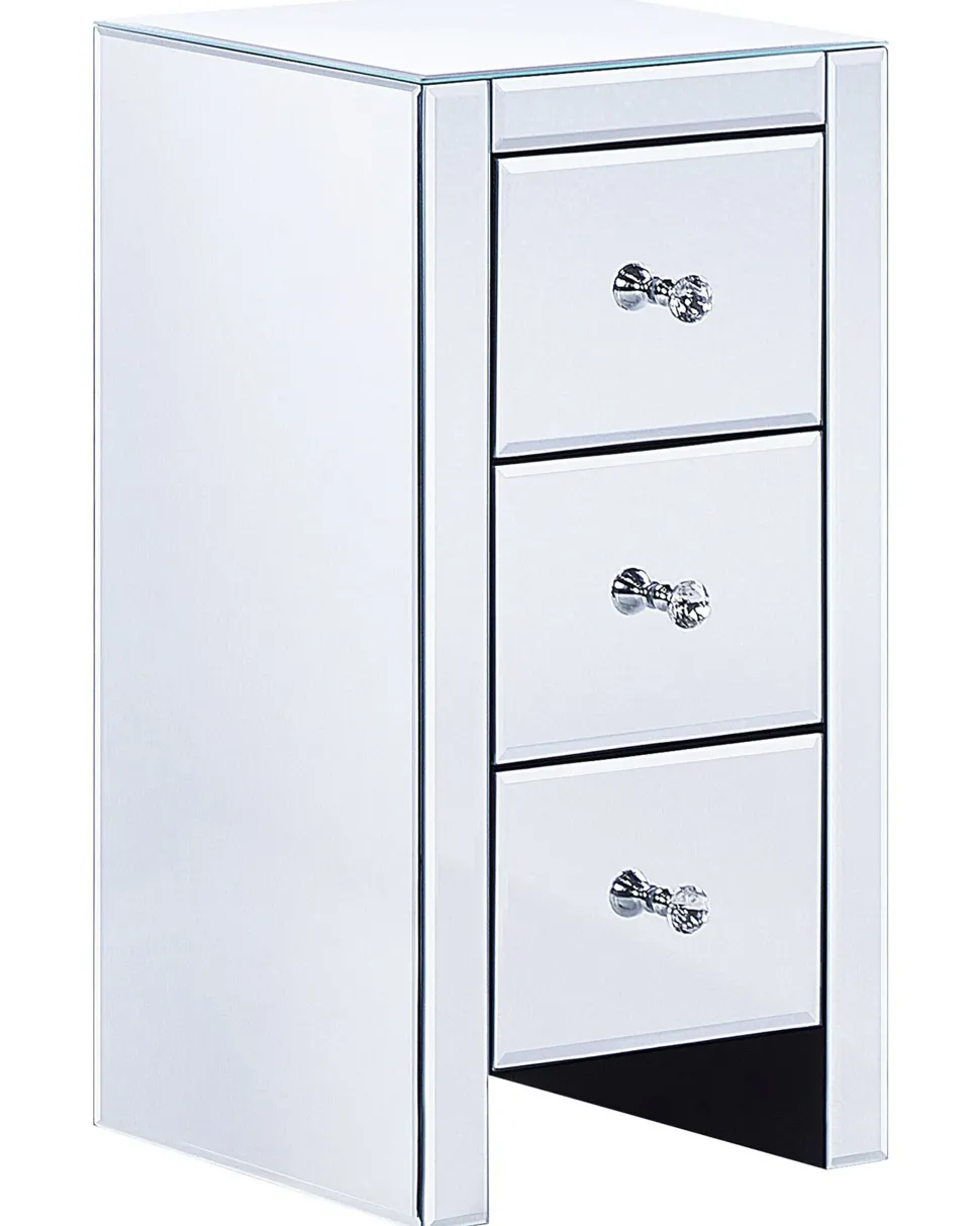 Beliani Lipasto Peililasi 3 Laatikkoa Hopea Lorris Best Sale