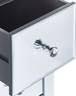 Beliani Lipasto Peililasi 3 Laatikkoa Hopea Lorris Best Sale