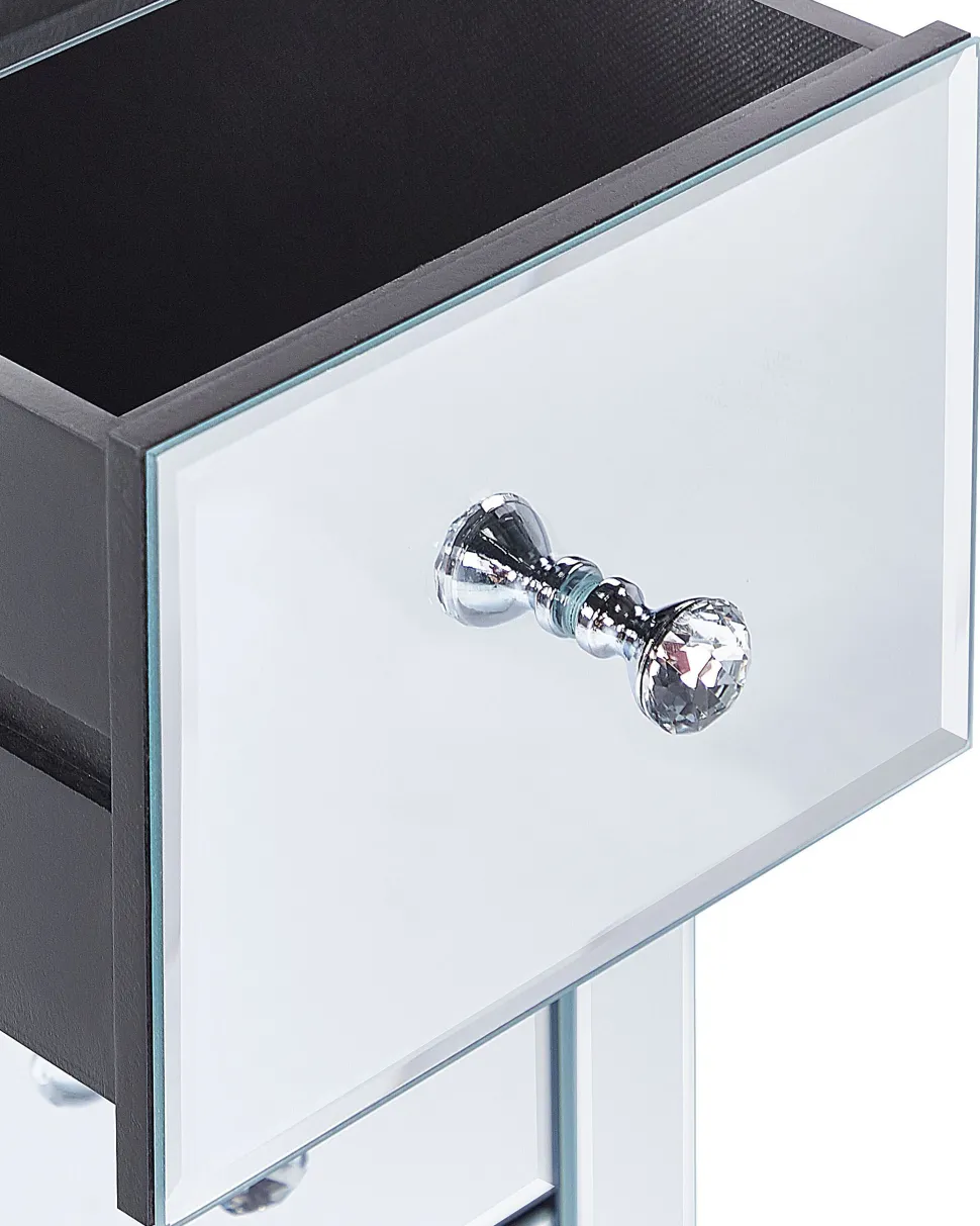 Beliani Lipasto Peililasi 3 Laatikkoa Hopea Lorris Best Sale