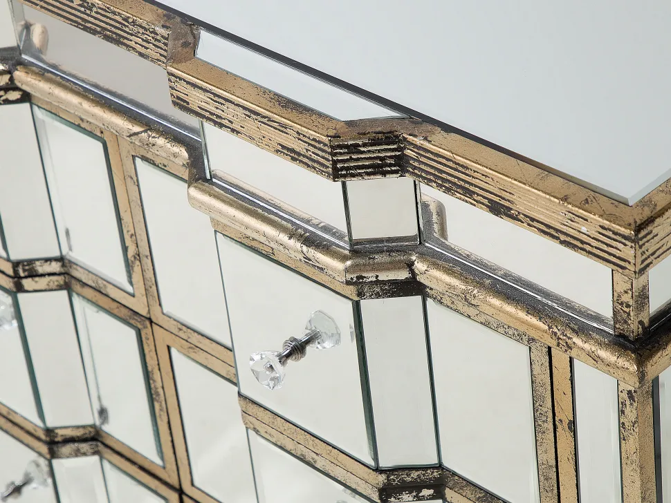 Beliani Lipasto Peililasi 6 Laatikkoa Hopea Mozela Cheap