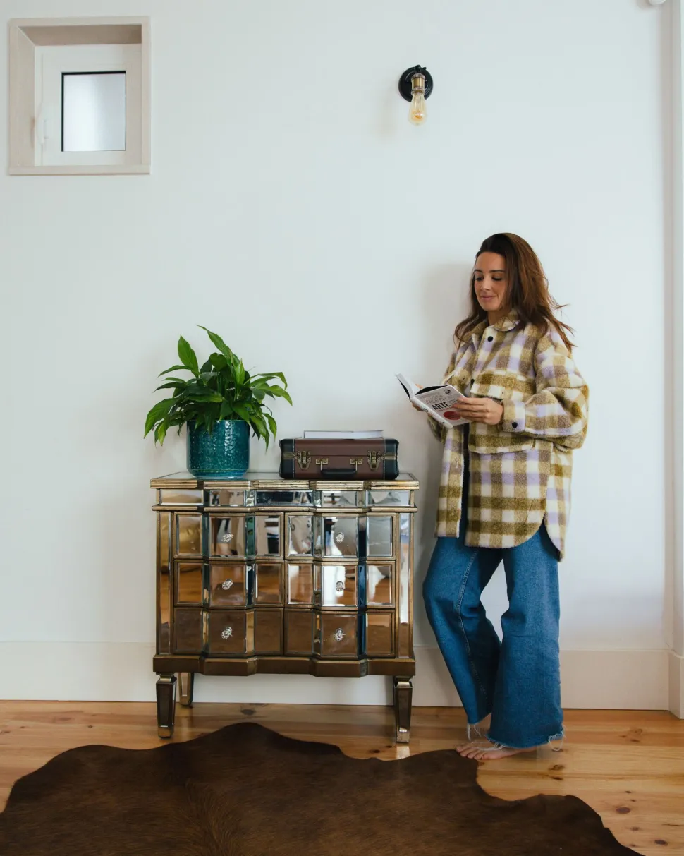 Beliani Lipasto Peililasi 6 Laatikkoa Hopea Mozela Cheap