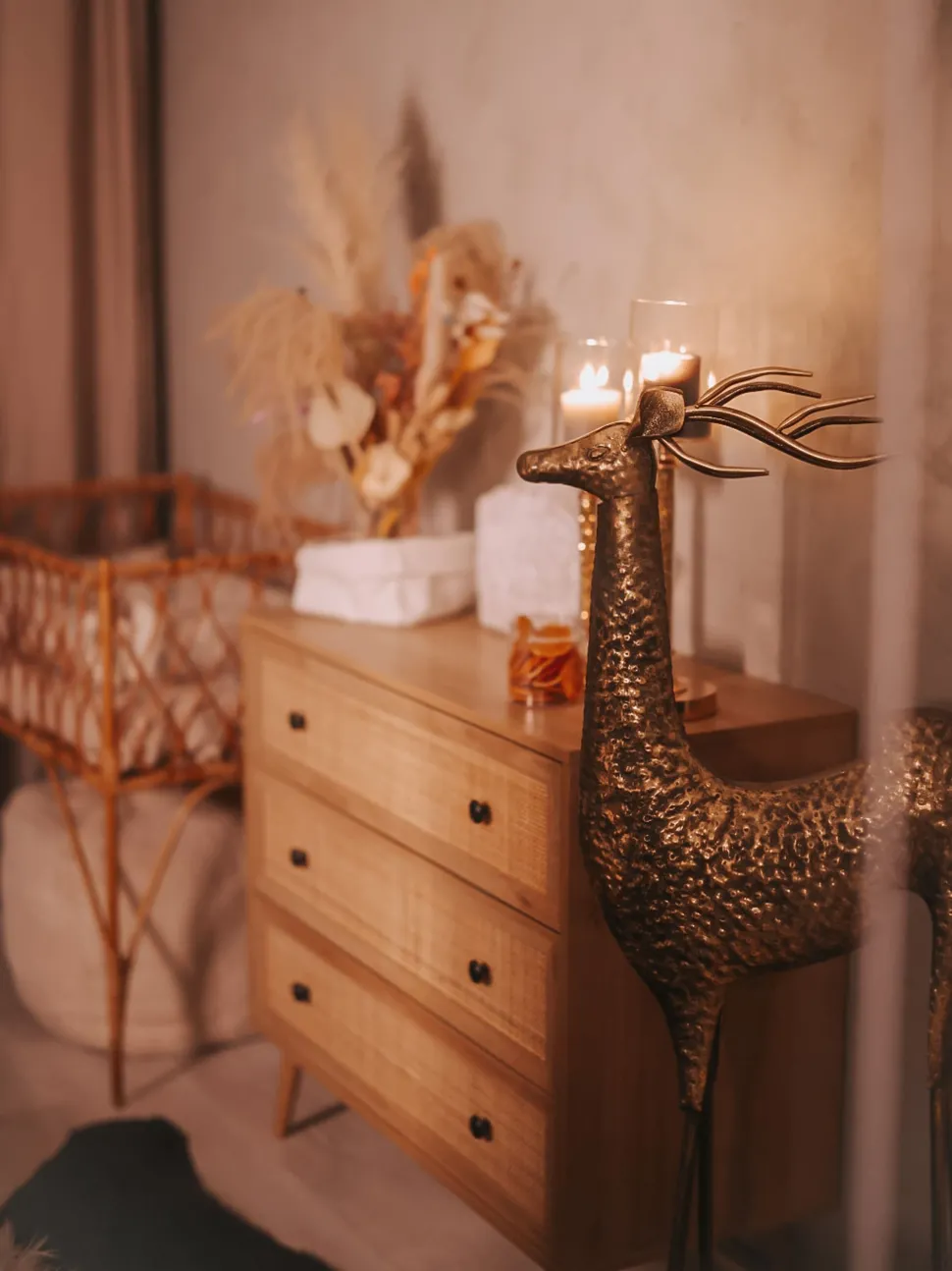 Beliani Lipasto Rottinki 3 Laatikkoa Vaalea Puu Ponca Cheap