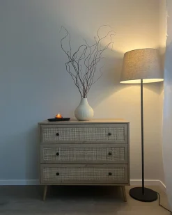 Beliani Lipasto Rottinki 3 Laatikkoa Vaalea Puu Ponca Cheap