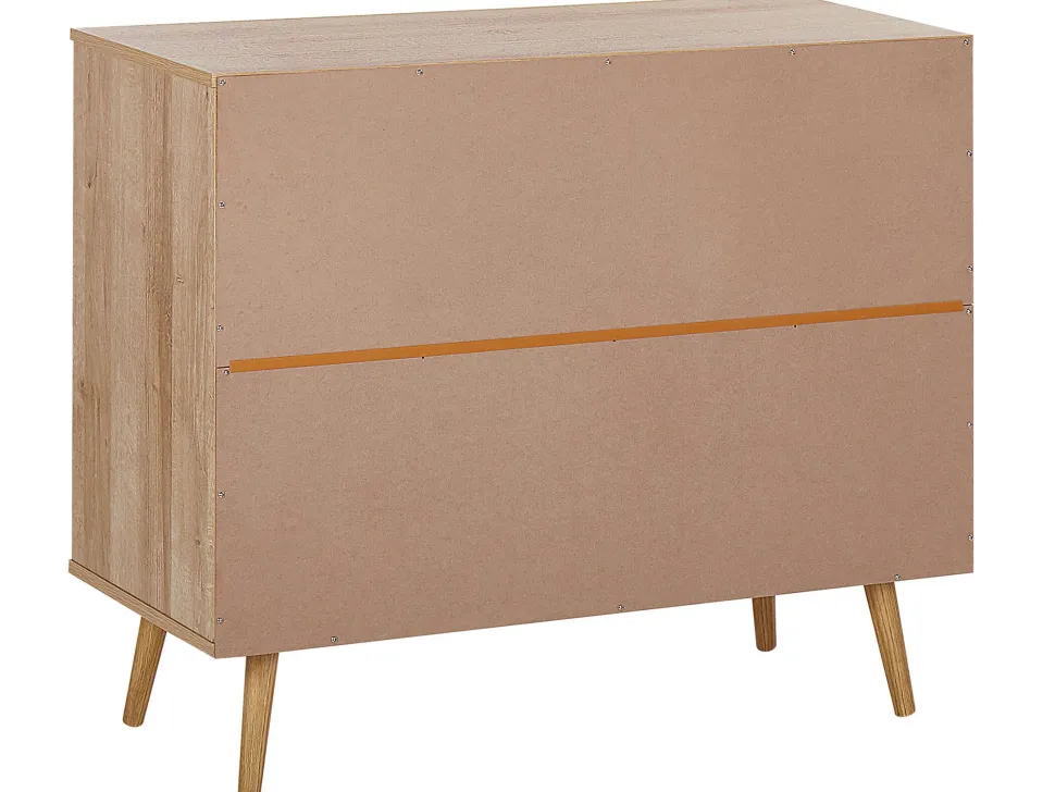 Beliani Lipasto Rottinki 3 Laatikkoa Vaalea Puu Ponca Cheap