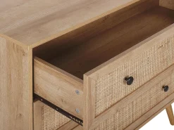 Beliani Lipasto Rottinki 3 Laatikkoa Vaalea Puu Ponca Cheap