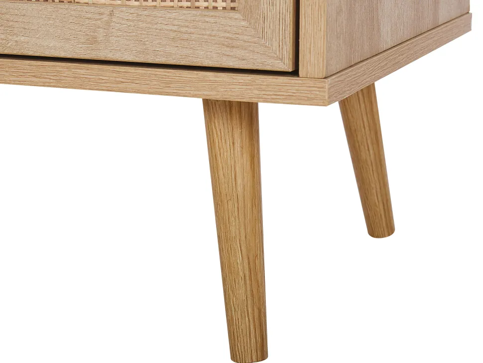 Beliani Lipasto Rottinki 3 Laatikkoa Vaalea Puu Ponca Cheap