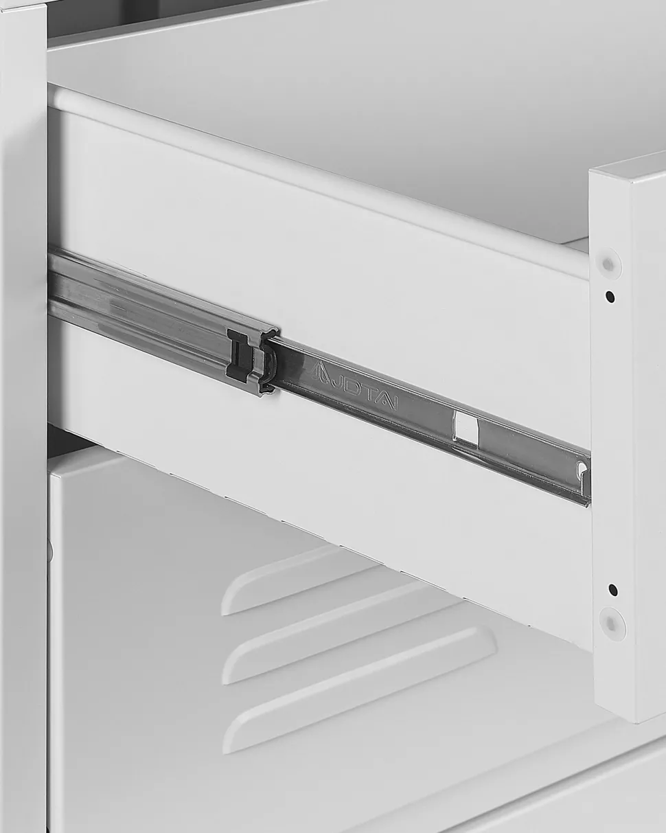 Beliani Lipasto Teras 4 Laatikkoa Valkoinen Enago Best Sale