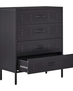 Beliani Lipasto Teras 4 Laatikkoa Musta Enago Best