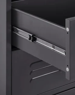 Beliani Lipasto Teras 4 Laatikkoa Musta Enago Best