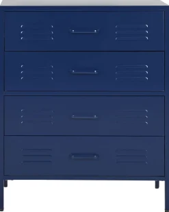 Beliani Lipasto Teras 4 Laatikkoa Laivastonsininen Enago Hot