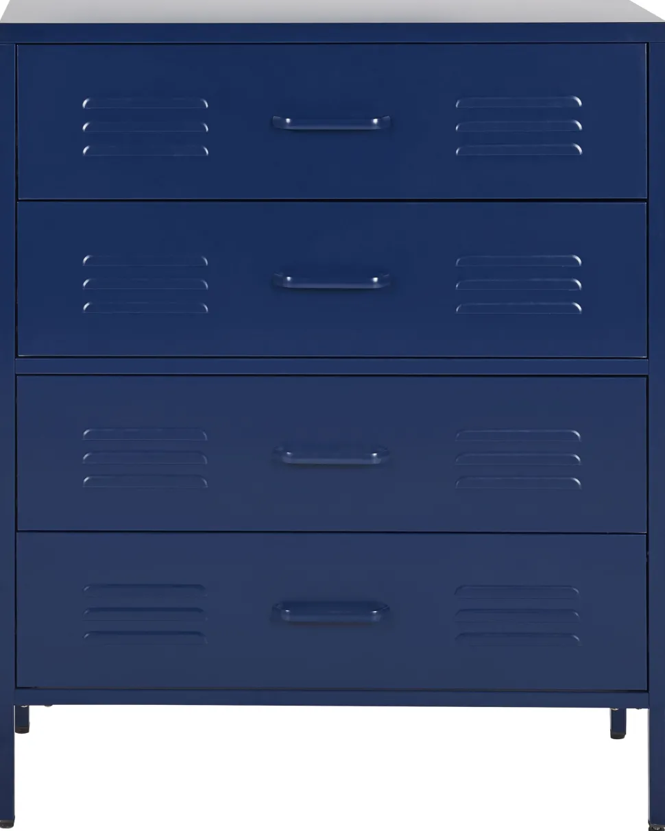 Beliani Lipasto Teras 4 Laatikkoa Laivastonsininen Enago Hot