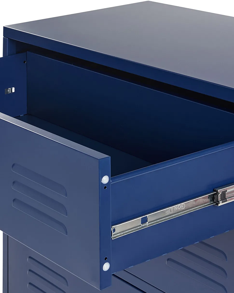 Beliani Lipasto Teras 4 Laatikkoa Laivastonsininen Enago Hot