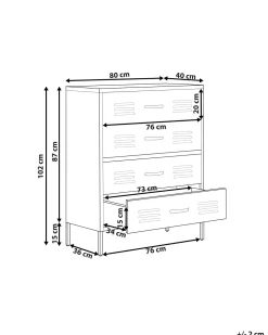 Beliani Lipasto Teras 4 Laatikkoa Laivastonsininen Enago Hot