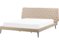 Beliani Makuuhuonesetti Keinonahka 4 Osaa Beige 180 X 200 Cm Essonne Online