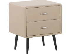 Beliani Makuuhuonesetti Keinonahka 4 Osaa Beige 180 X 200 Cm Essonne Online