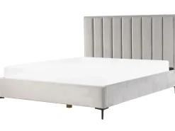 Beliani Makuuhuonesetti Sametti 3 Osaa Vaaleanharmaa 180 X 200 Cm Sezanne Cheap