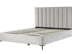 Beliani Makuuhuonesetti Sametti 3 Osaa Vaaleanharmaa 180 X 200 Cm Sezanne Cheap