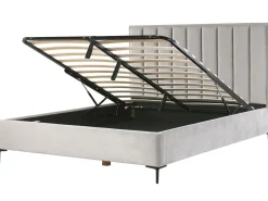 Beliani Makuuhuonesetti Sametti 3 Osaa Vaaleanharmaa 180 X 200 Cm Sezanne Cheap