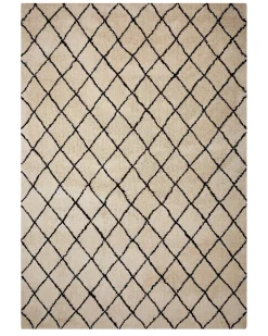 Beliani Matto Beige/Musta 140 X 200 Cm Midyat Ii Clearance
