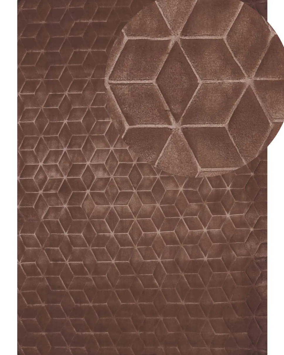 Beliani Matto Janiksen Tekoturkis Ruskea 160 X 230 Cm Thatta Discount