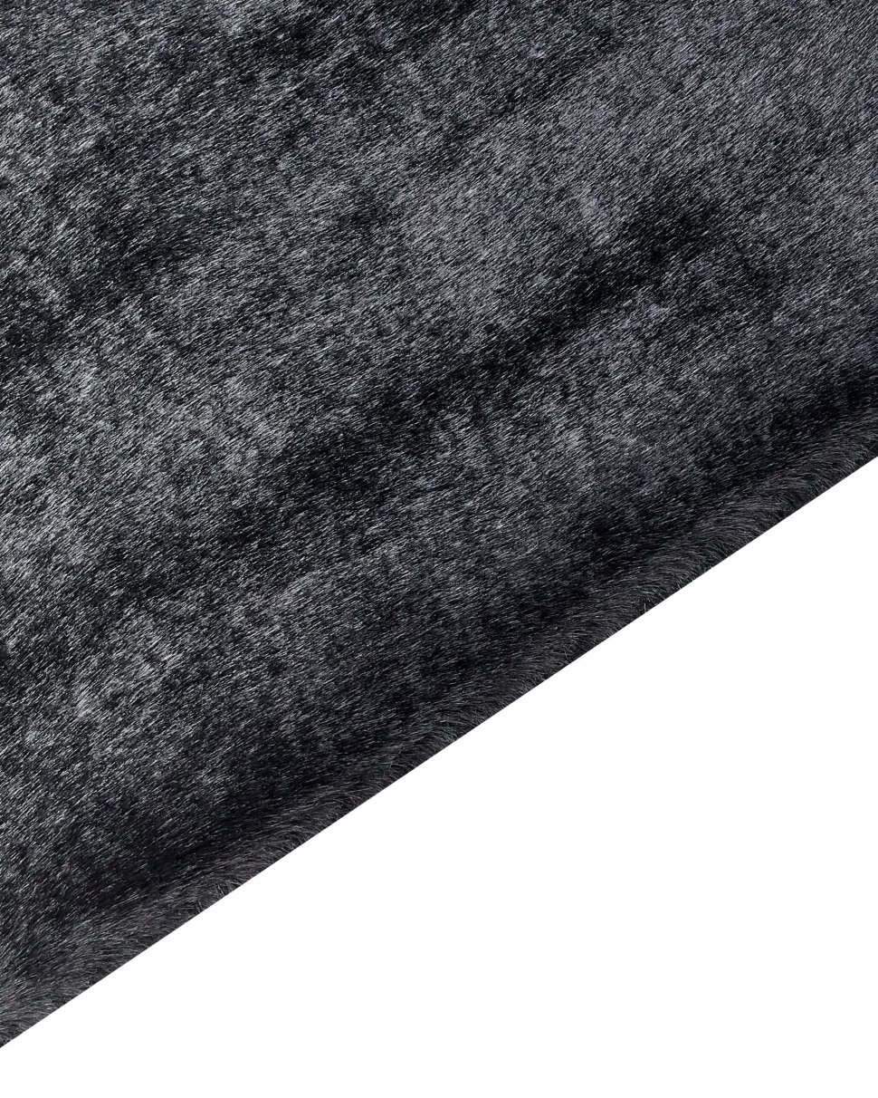 Beliani Matto Janiksen Tekoturkis Musta 160 X 230 Cm Mirpur Discount