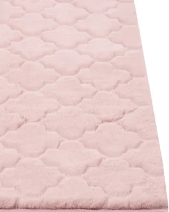 Beliani Matto Janiksen Tekoturkis Vaaleanpunainen 160 X 230 Cm Gharo Store