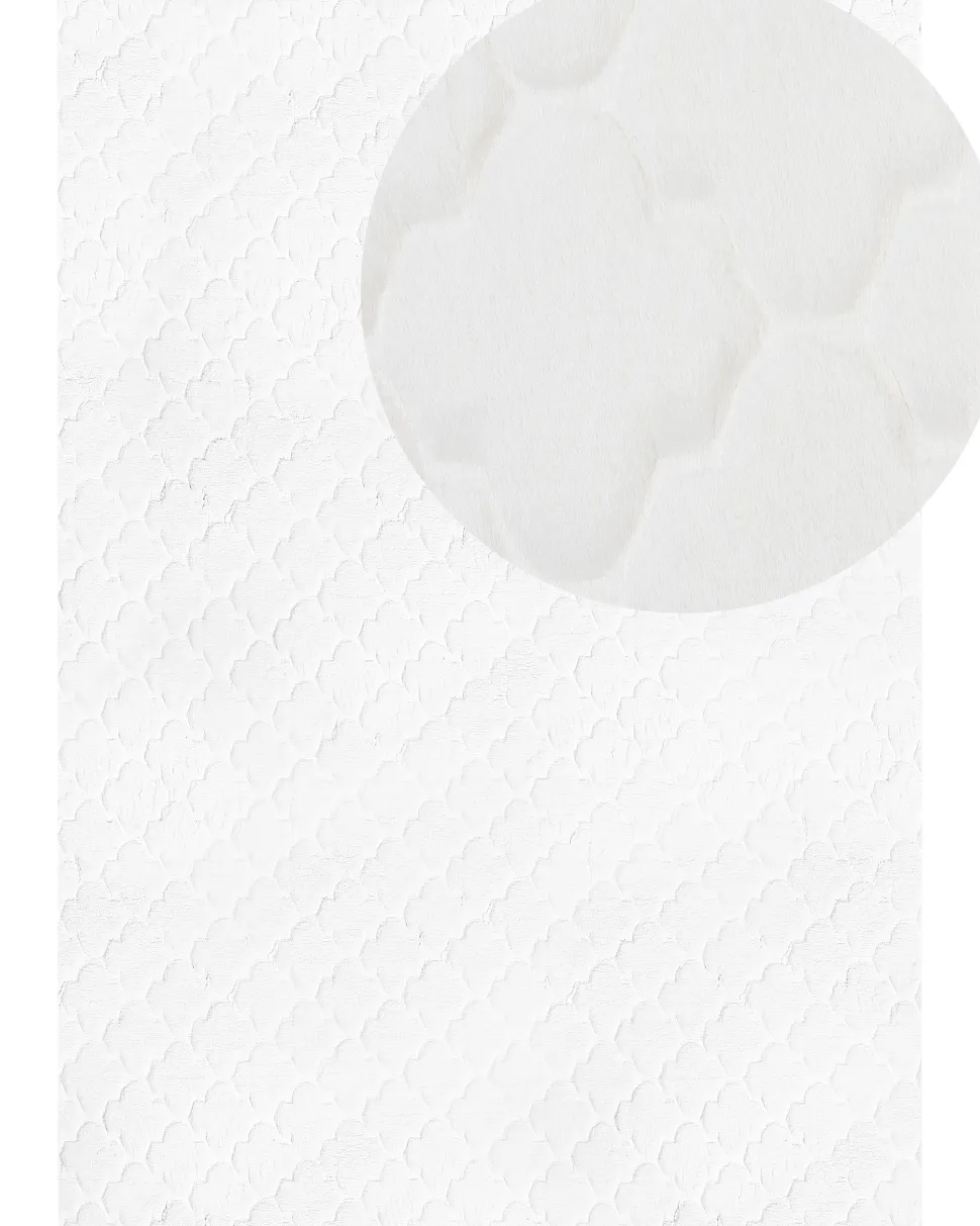 Beliani Matto Janiksen Tekoturkis Valkoinen 160 X 230 Cm Gharo Shop