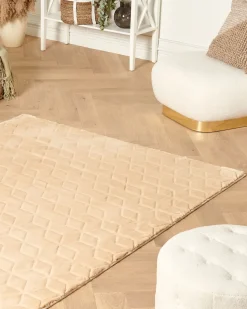 Beliani Matto Janiksen Tekoturkis Beige 160 X 230 Cm Thatta Cheap